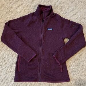 Purple Patagonia fleece full zip jacket. Size Women’s small.